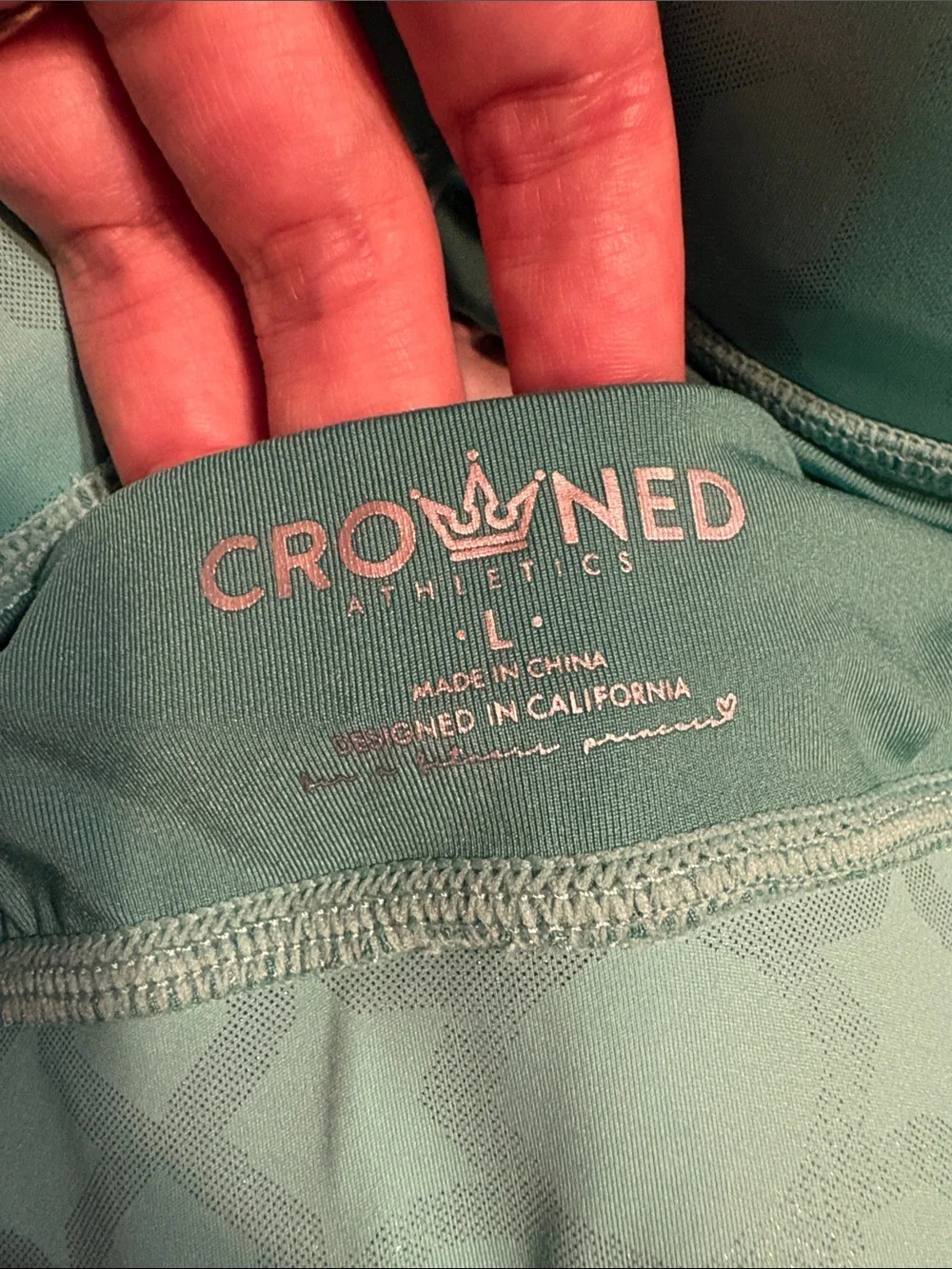 Crowned Athletics Jasmine inspired Teal Mosaic Arabian Nights Sports Bra